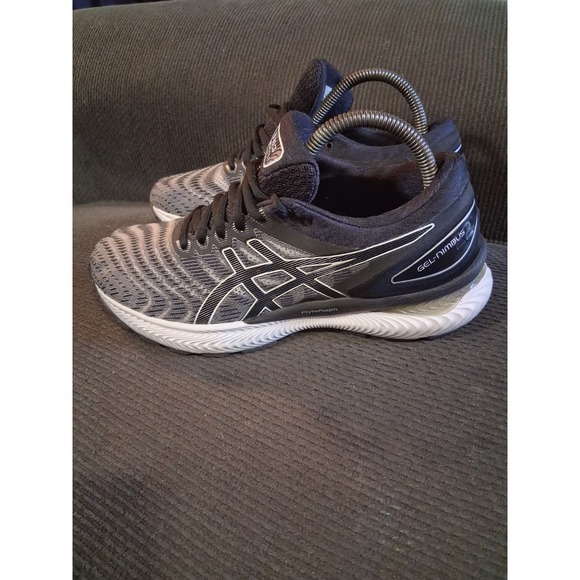 Asics Womens Gel Nimbus 22 Running Shoes Size 8 Oreo Walking Sneakers - Picture 1 of 8